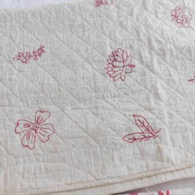 Pair of Vintage Hand Cut, Hand Sewn Quilts