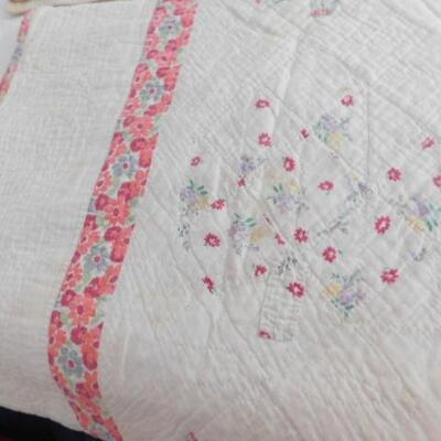 Pair of Vintage Hand Cut, Hand Sewn Quilts