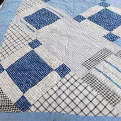 Large Vintage Hand Cut, Hand Sewn Quilt