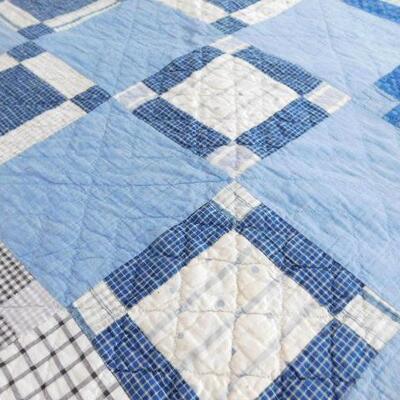 Large Vintage Hand Cut, Hand Sewn Quilt