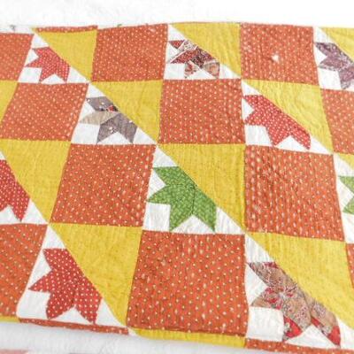 Pair of Vintage Hand Cut, Hand Sewn Quilts
