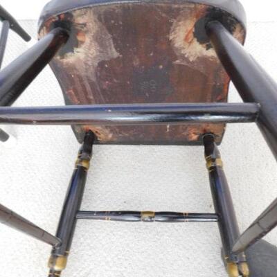 Pair of Vintage Fancy Painted Hitchcock Design Chairs