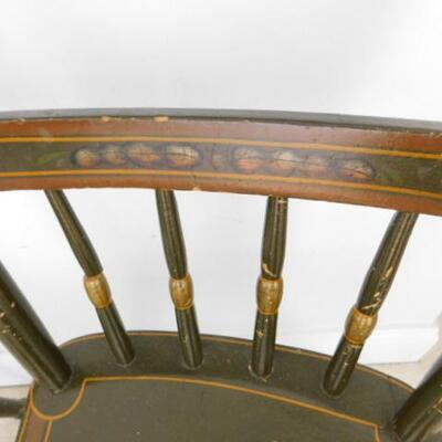 Pair of Vintage Pennsylvania Fancy Painted Chairs Rounded #1 of 4 Sets