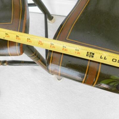 Pair of Vintage Pennsylvania Fancy Painted Chairs Rounded #3 of 4 Sets