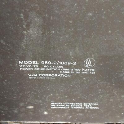 MCM V-M Corporation Model 989-2 Turntable/Radio Console- 74 1/2
