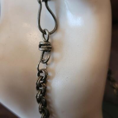 Lot 363: Handmade Unsigned Praying Hands Squash Blossom Necklace (Chain is 29.5")