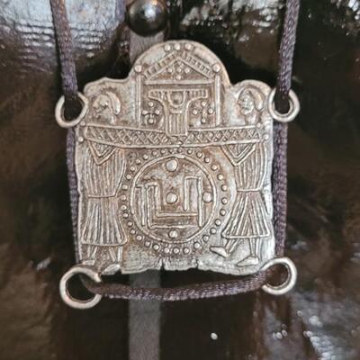 Lot 364: Handmade Pendant and Black Velvet Cord 30"