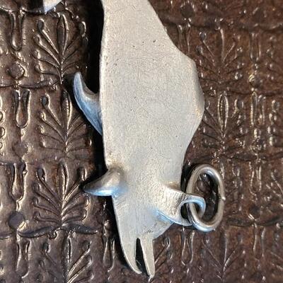 Lot 368: Dolphin and Handpainted Heart Pendants