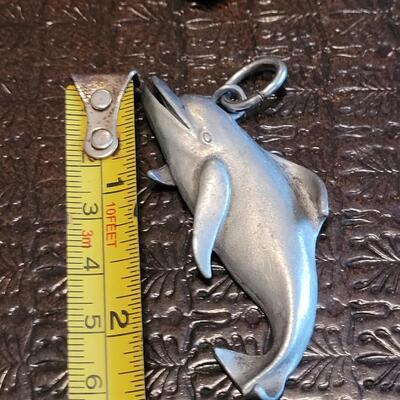 Lot 368: Dolphin and Handpainted Heart Pendants