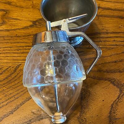 Vintage Retro Honey Syrup Carafe Dispenser 