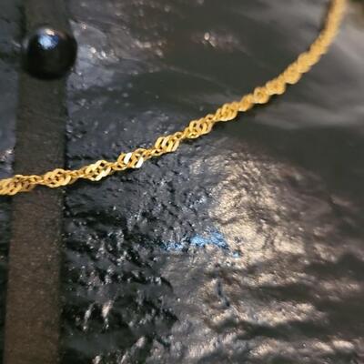 Lot 381: (2) Gold Tone Necklaces (long 38", short 17.5")