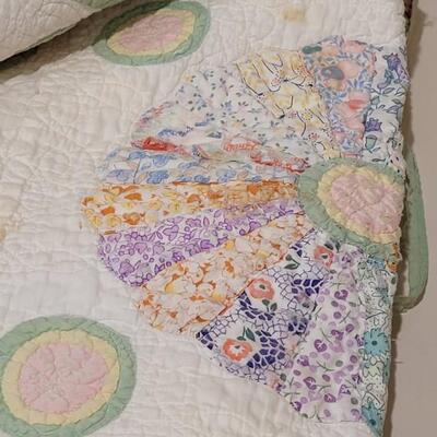 Lot 384: Vintage Quilt (has some discoloration)
