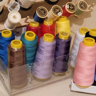 Lot 386: Thread Rack includes all Thread in photos 