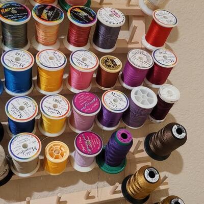 Lot 386: Thread Rack includes all Thread in photos 