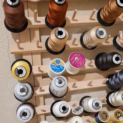 Lot 386: Thread Rack includes all Thread in photos 
