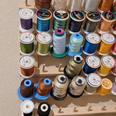 Lot 386: Thread Rack includes all Thread in photos 