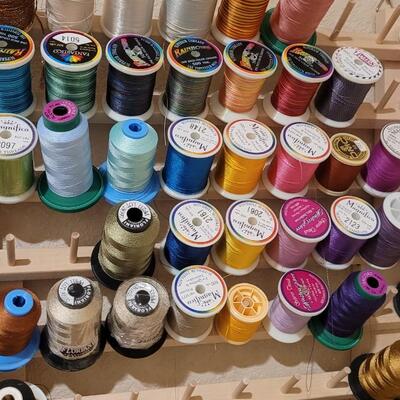 Lot 386: Thread Rack includes all Thread in photos 