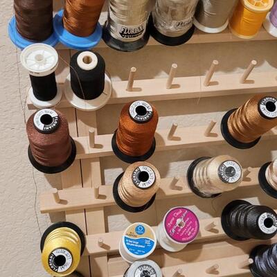 Lot 386: Thread Rack includes all Thread in photos 