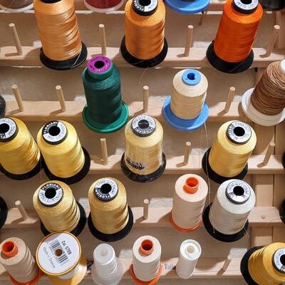 Lot 388: Thread Rack includes all thread shown