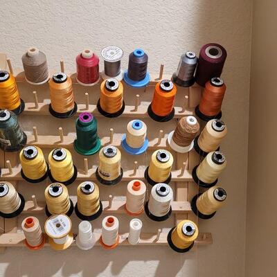 Lot 388: Thread Rack includes all thread shown