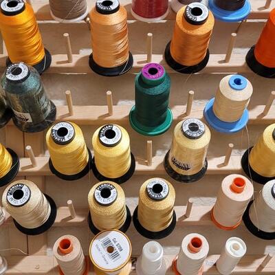 Lot 388: Thread Rack includes all thread shown