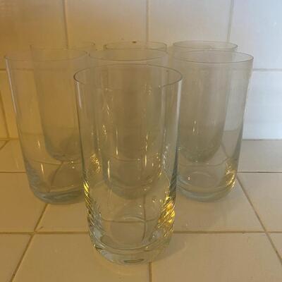 Set of Clear Heavy Bottom Drink Glasses