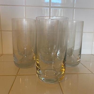 Set of Clear Heavy Bottom Drink Glasses