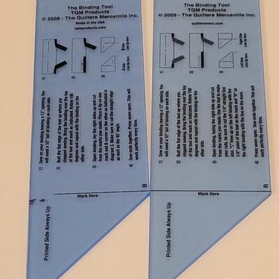 Lot 412: Yellow & Blue Quilting Rulers lot 