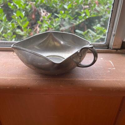 Small Pewter Gravy Sauce Boat