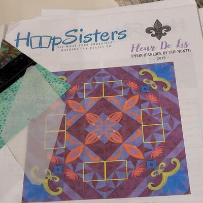Lot 418: Hoop Sisters Pattern Book with Fabric Project 