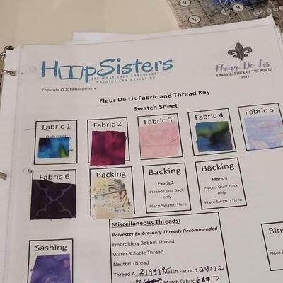 Lot 418: Hoop Sisters Pattern Book with Fabric Project 