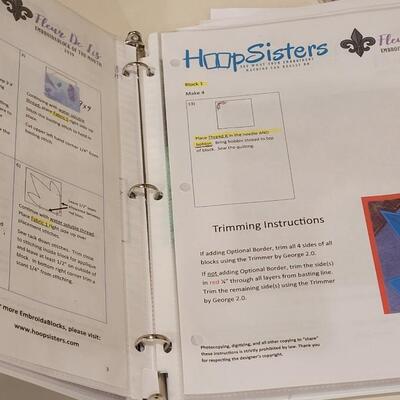 Lot 418: Hoop Sisters Pattern Book with Fabric Project 