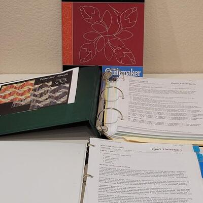 Lot 422: (2) Quilting University Notebooks and New Quilting Designs