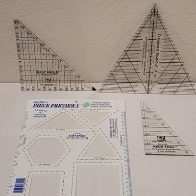Lot 428: Quilting Triangle Rulers lot
