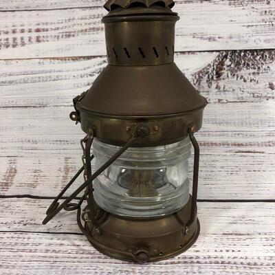 Vintage  Antique Brass Nautical  Ship Lantern Lamp Light
