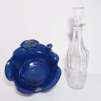 147 - Decanter & Pottery