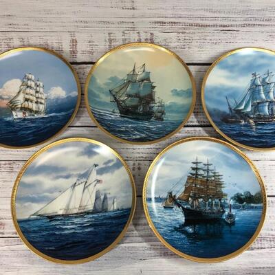 Americaâ€™s Greatest Sailing Ships Plate Collection set of 5