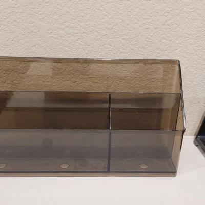 Lot 435: Acrylic Desktop File Organizer (Small & Large) and Supplies Organizer 