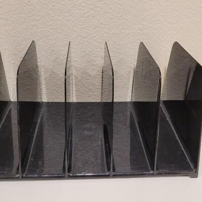 Lot 435: Acrylic Desktop File Organizer (Small & Large) and Supplies Organizer 