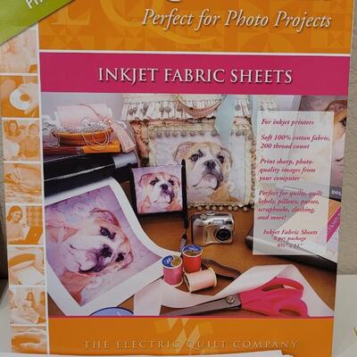 Lot 438: Quilting Inkjet Fabric Sheets, Books and Pattern
