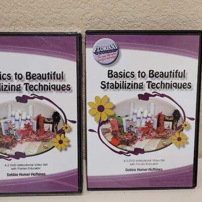 Lot 439: Floriani Thread Book and Baxk to Basics Stabilizing Techniques DVDs