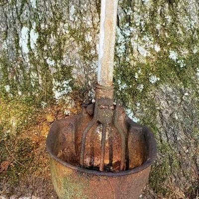159 - Cast Iron Water Dish