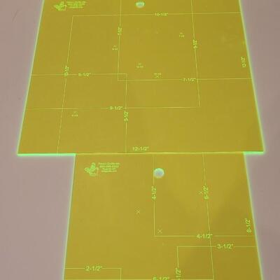 Lot 463: DbarJ Quilting Rulers (neon glow)
