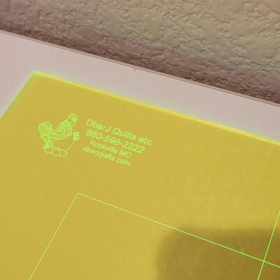 Lot 463: DbarJ Quilting Rulers (neon glow)