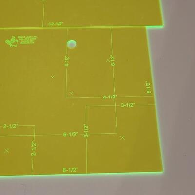 Lot 463: DbarJ Quilting Rulers (neon glow)