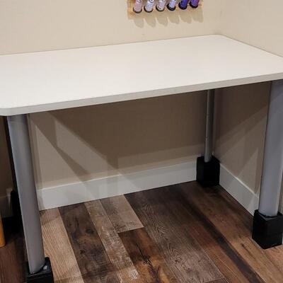Lot 464: STEELCASE Sewing/Crafting Table - Lift Blocks Included