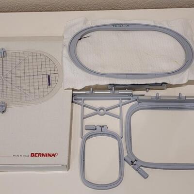 Lot 473: Bernina 830 with Feet, Hoops,  Presser Foot and More