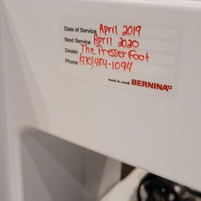 Lot 473: Bernina 830 with Feet, Hoops,  Presser Foot and More
