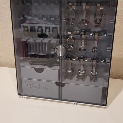 Lot 473: Bernina 830 with Feet, Hoops,  Presser Foot and More