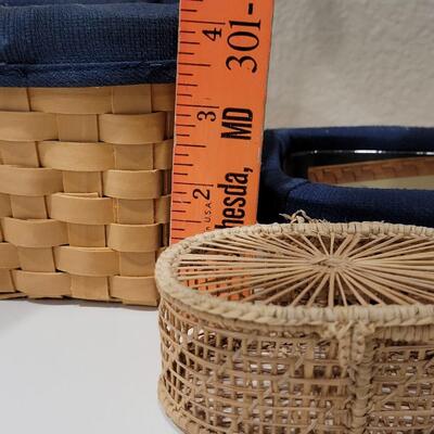 Lot 491: Mini Baskets Lot (2 Renaissance and 1 Handmade)